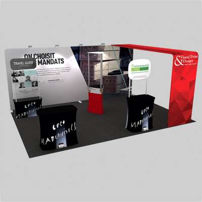 Freely combine Tension Fabric Display Standard Trade show 3x6 exhibition booth